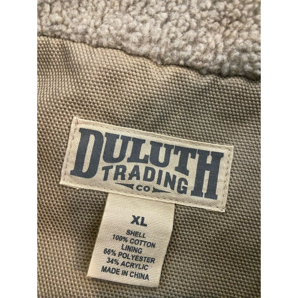 Duluth Trading Co Vest Mens XL Brown Iron Range Fire Hose Mock Neck Berber - Picture 5 of 8